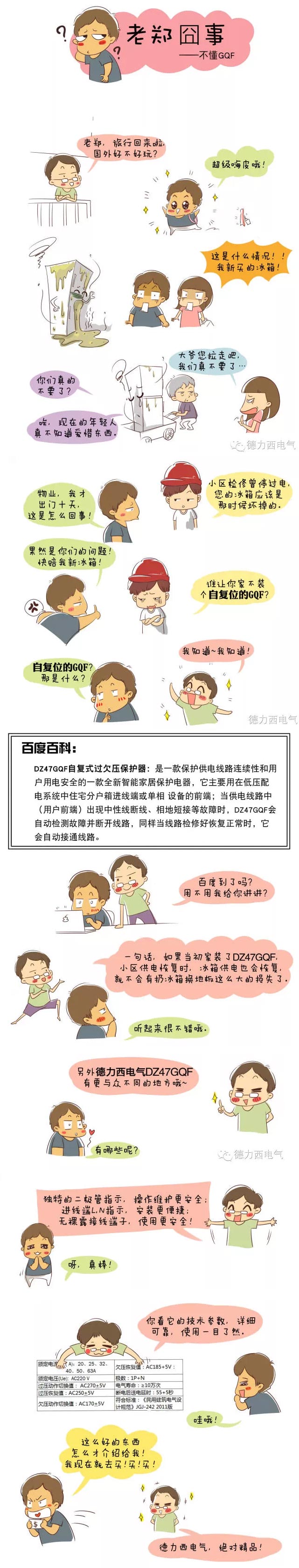 德力西電氣自創(chuàng)漫畫 - 不懂GQF是什么