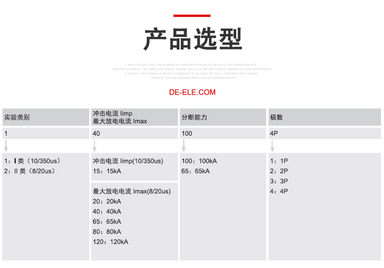 德力西浪涌保護(hù)裝置DZ47SCB 防雷保護(hù)器裝置產(chǎn)品選型手冊(cè)