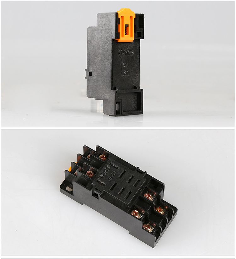 德力西小型中間繼電器CDZ9-62P底座(JQX-13F/2Z) 寬腳繼電器底座(8只腳) 小型大功率中間繼電器底座