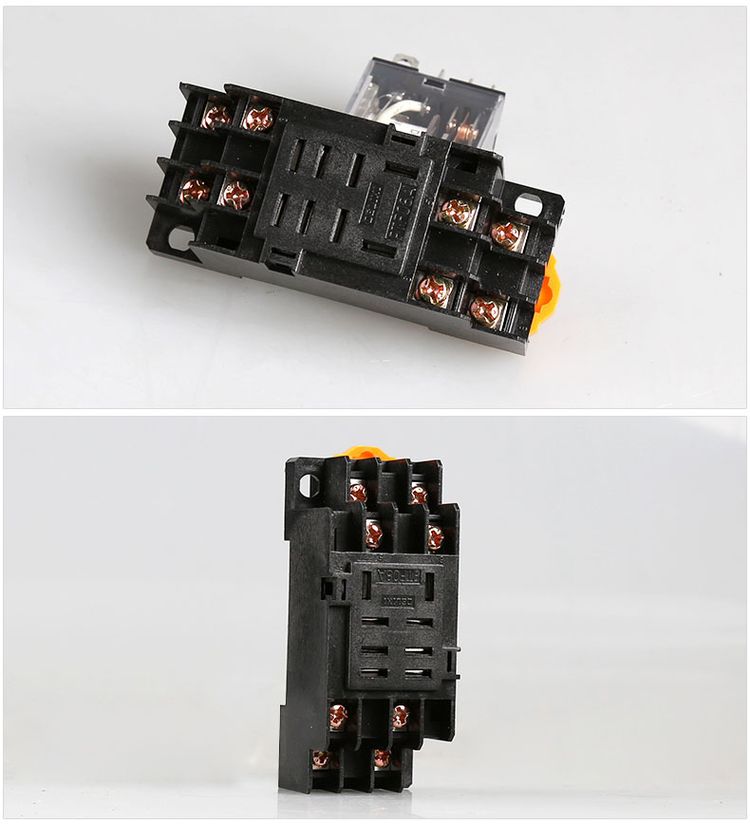 德力西小型中間繼電器CDZ9-62P底座(JQX-13F/2Z) 寬腳繼電器底座(8只腳) 小型大功率中間繼電器底座