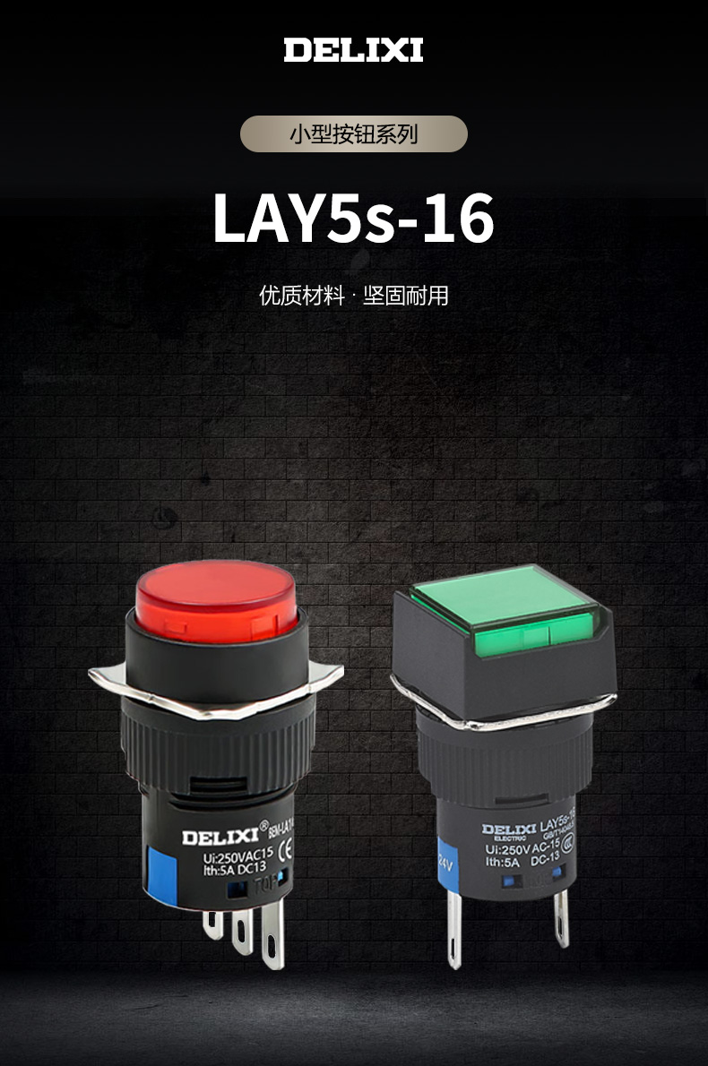 德力西LAY5s-16旋鈕 LA16旋鈕 開孔16mm 2位自鎖旋鈕 3位自鎖旋鈕