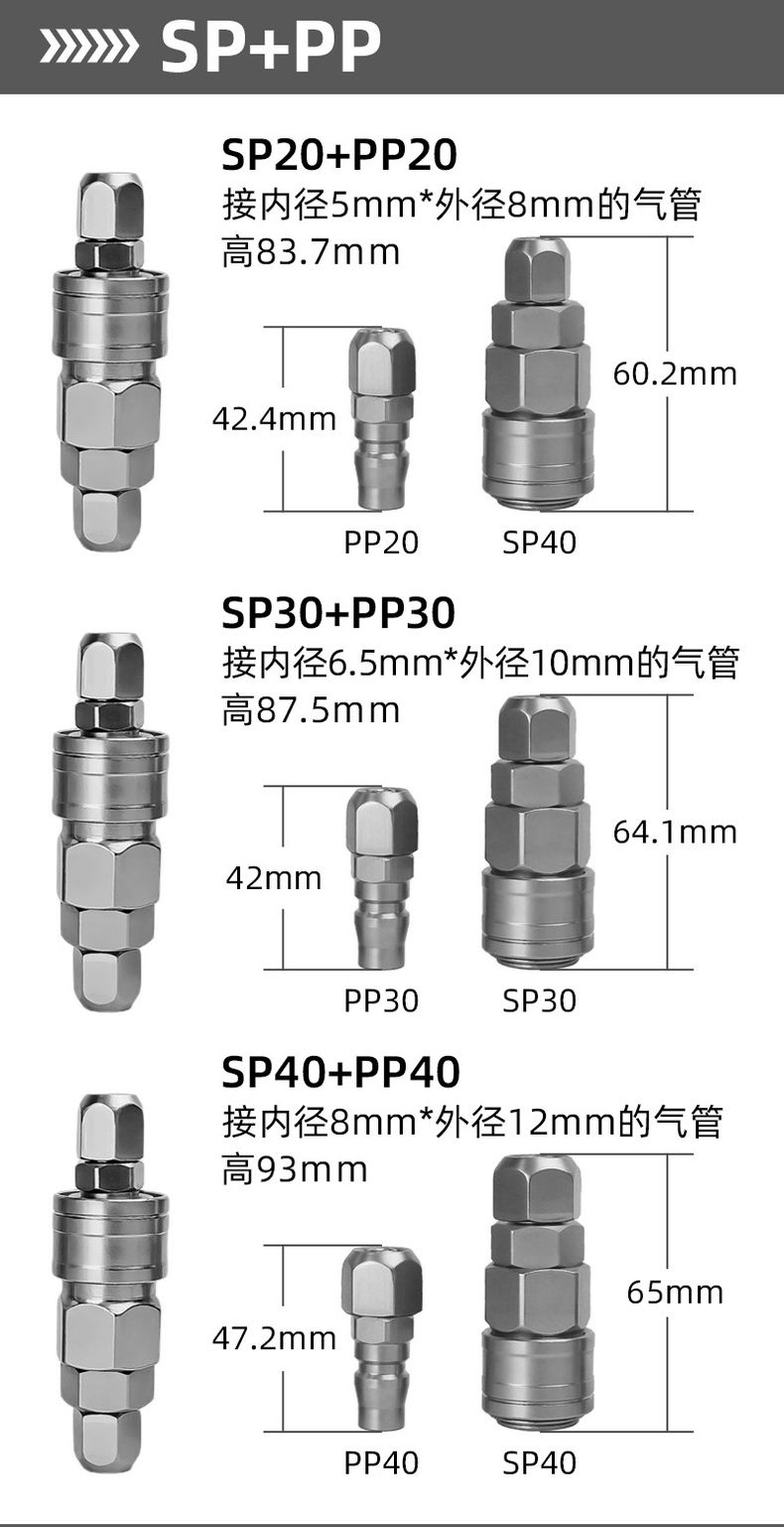 德力西C式快速接頭 C式快接帶自鎖氣動(dòng)接頭公母頭 氣動(dòng)空壓機(jī)氣泵軟管快速插頭 PU氣管快接頭