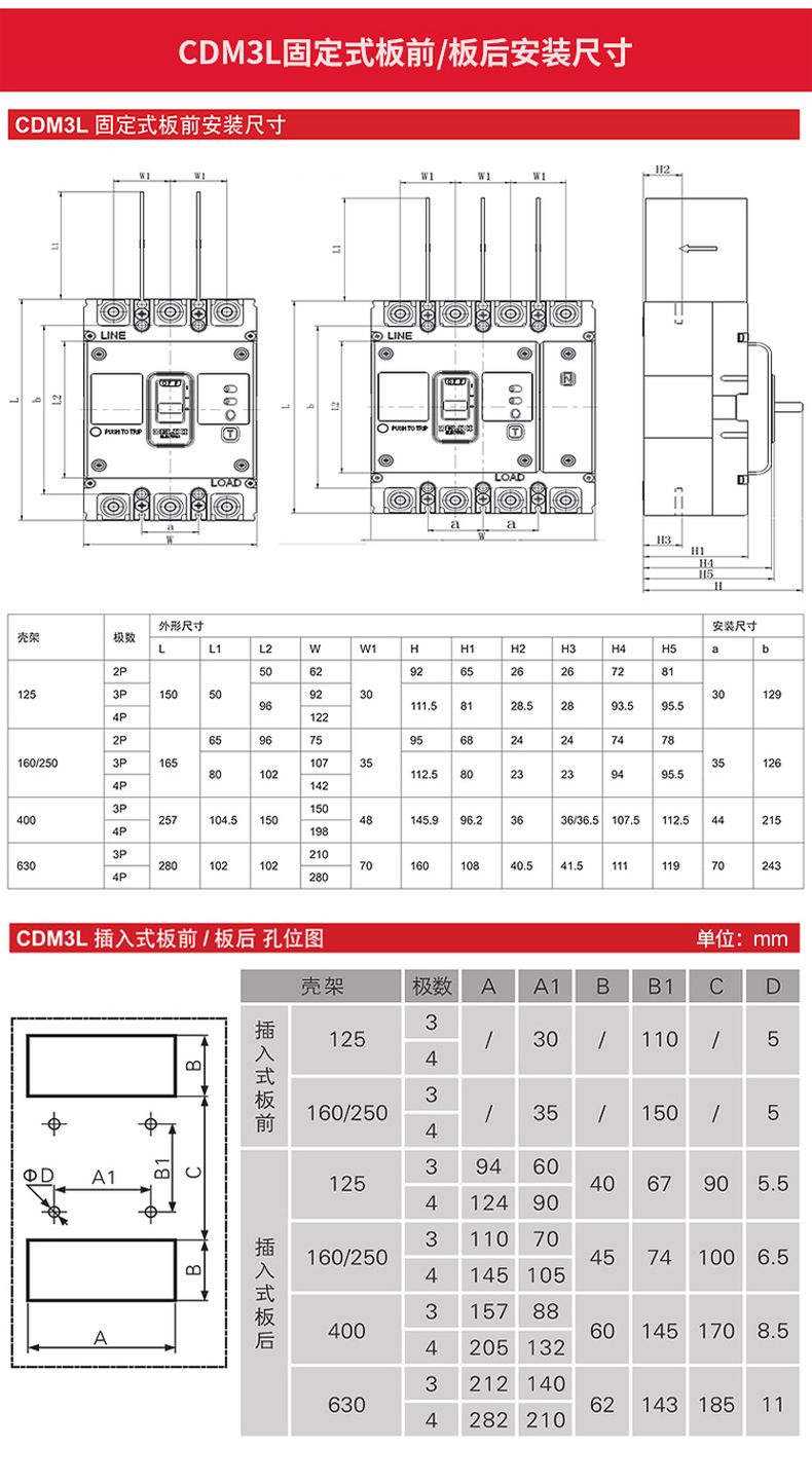 德力西CDM3LS塑殼漏電開關(guān) 漏電保護器3相4相 額定電流16A~800A 動作電流100/300/500mA可調(diào) 部分規(guī)格需要定貨